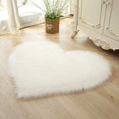 Heart Shaped Plush Rug Fluffy Carpet For Room