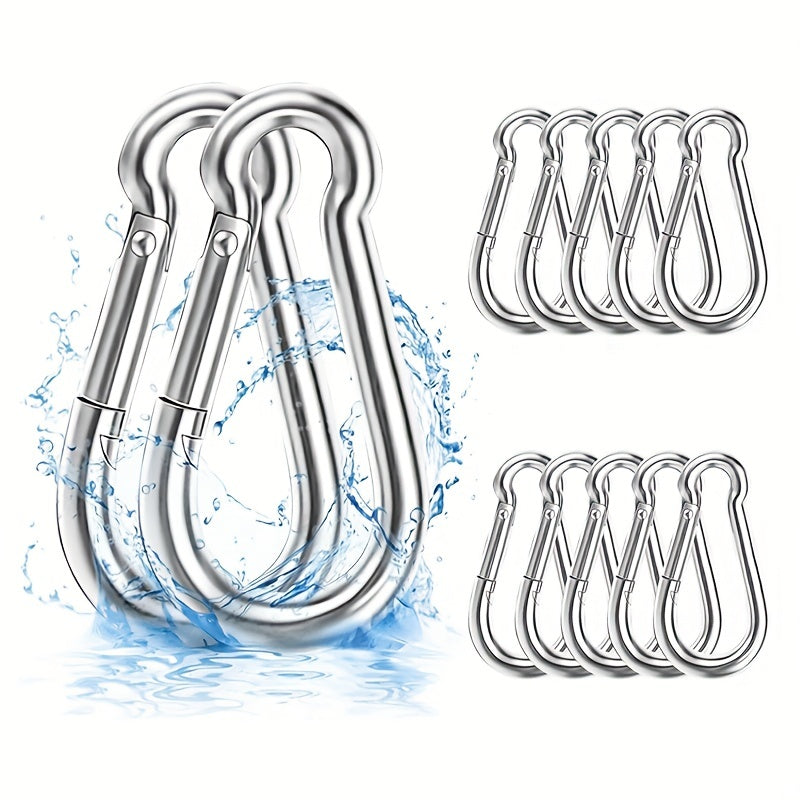 Stainless Steel Spring Clip 3 Pack Heavy Duty Key Swing Camping Fishing