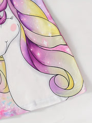 Girls Unicorn Starry Sky Tie Dye Nightdress Tank Dress Pajamas Loungewear