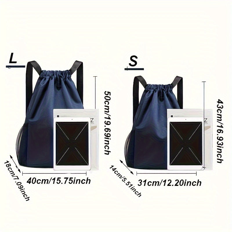 Drawstring Bag Sports Leisure Backpack Oxford Cloth Large Travel Student