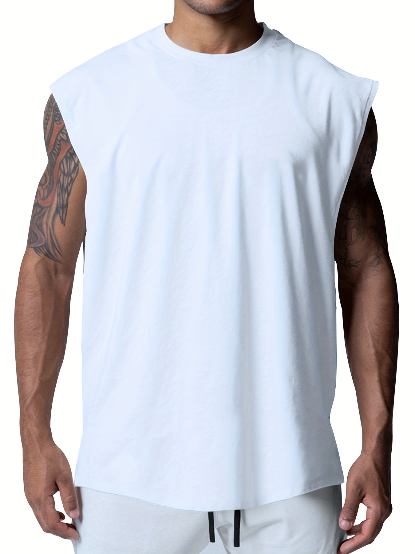 Men's Sleeveless Workout Tank Top Active Stretch Breathable Basketball Training