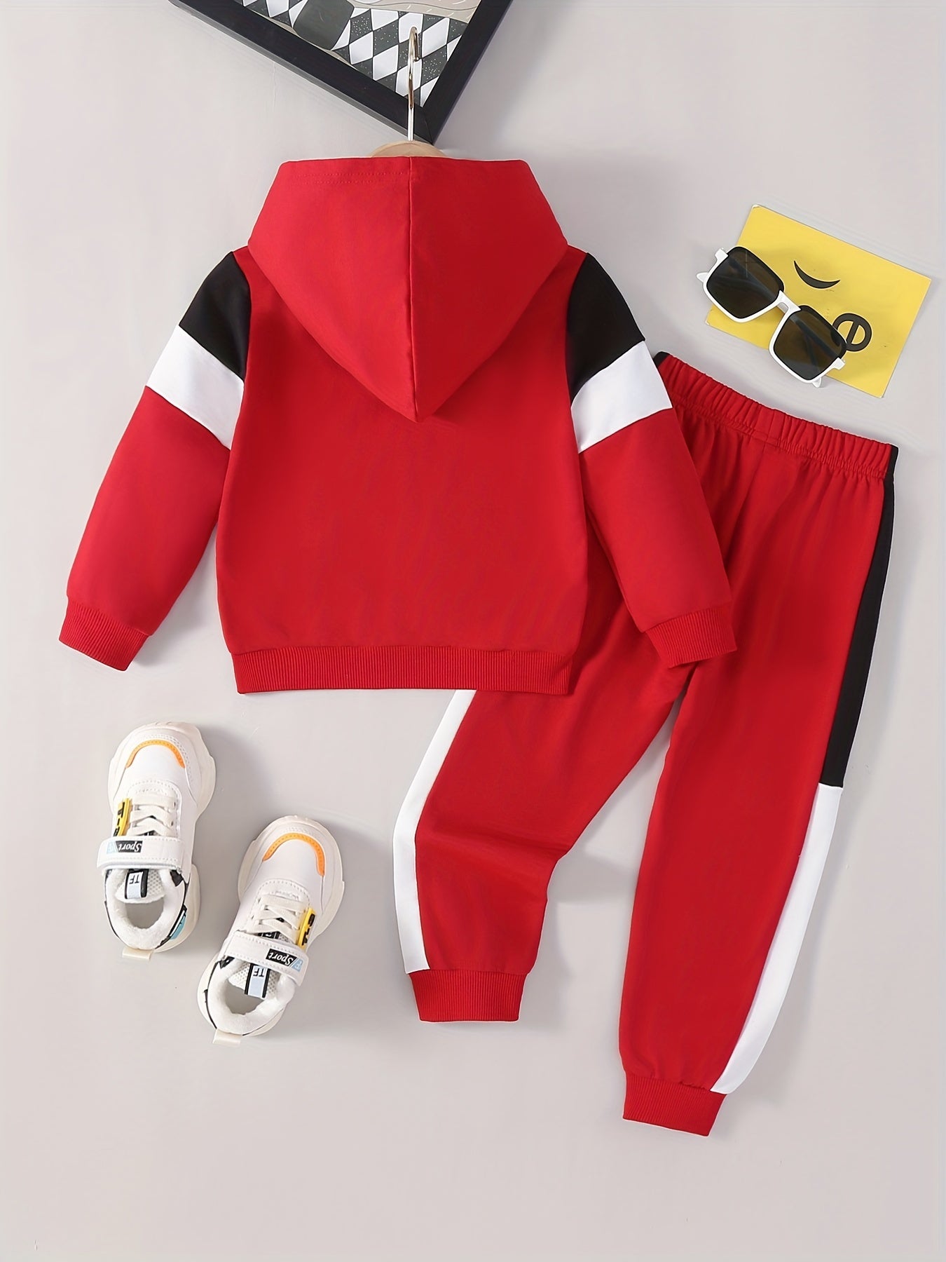 Boy's Hoodie & Sweatpants Set, Letter Print Top, Casual Outfits, Kids Clothes