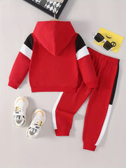 Boy's Hoodie & Sweatpants Set, Letter Print Top, Casual Outfits, Kids Clothes