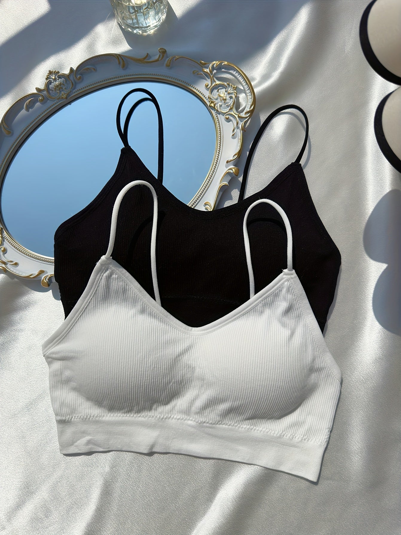2pcs Wireless Bras Comfy & Breathable Stretch Intimates Bra