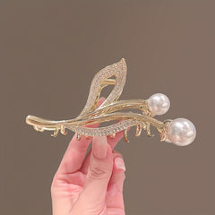 Rhinestones Faux Pearl Hair Clip Claw Headwear Hair Accessories