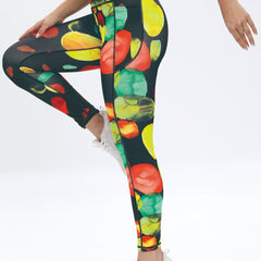 Colorful Print Casual Yoga Pants High Stretch Leggings