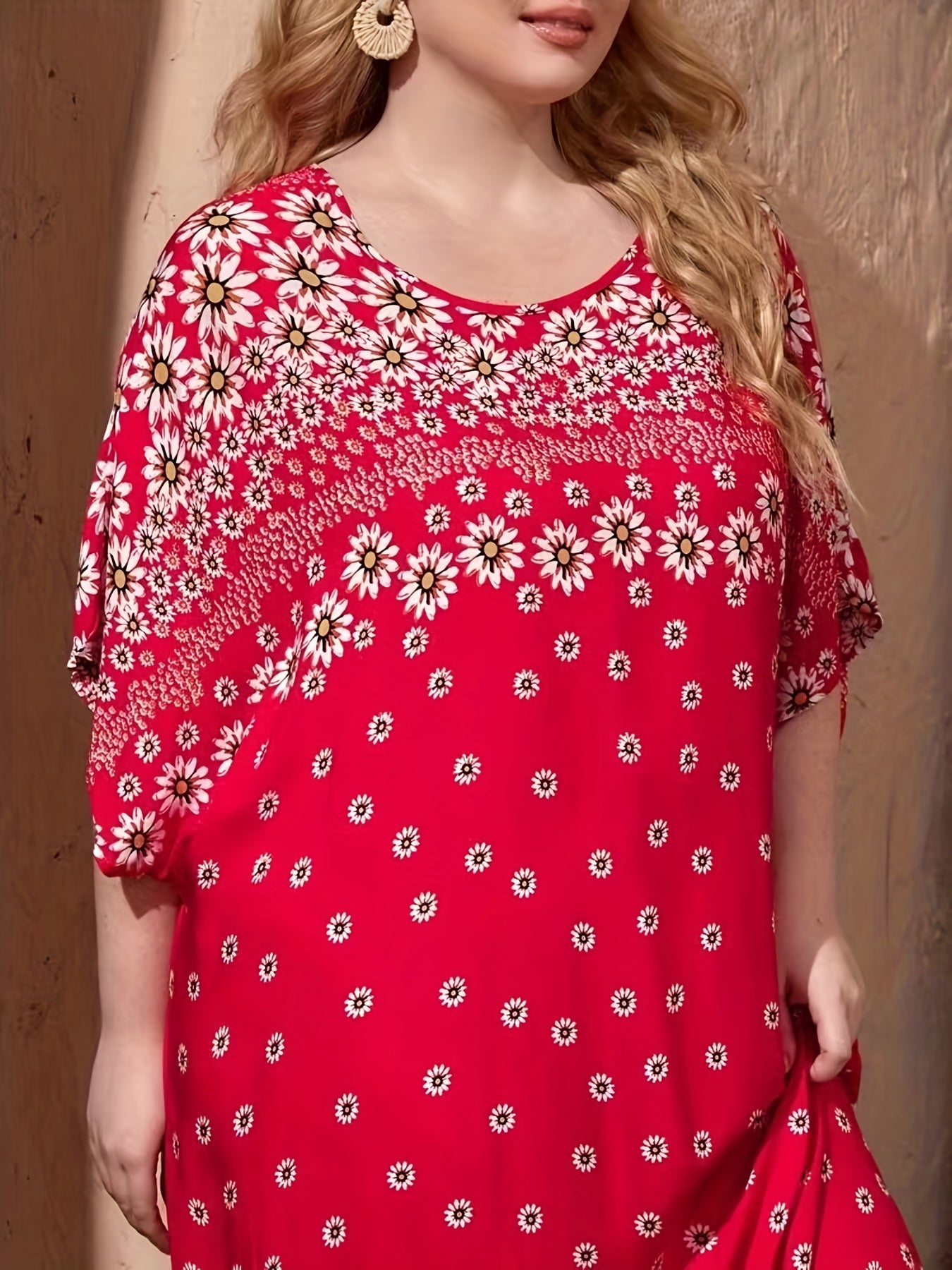 Floral Short Sleeve Maxi Dress