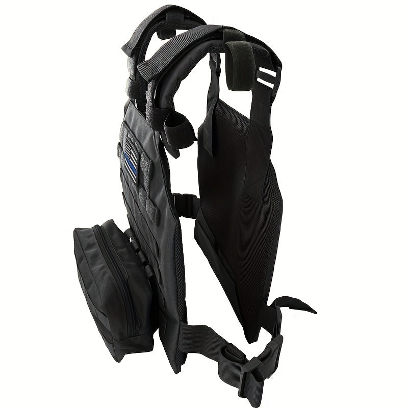 Adjustable Airsoft Vest Lightweight Training Vest With American Flag Patch