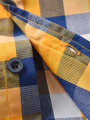 Plaid Lapel Shirt Boys Summer Casual Top