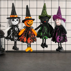 Cartoon Pumpkin Witch Pendant Halloween Party Props