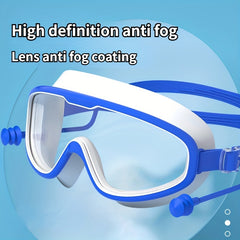 Adults Large Frame Swimming Goggles Waterproof Anti-fog HD Glasses