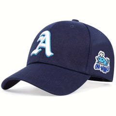 Men's Gothic A Letter Baseball Cap Sun Hat Adjustable Casual Style