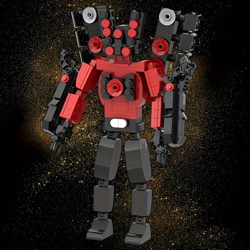 Toilet TV Man Building Blocks Fun Gift