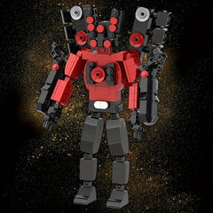 Toilet TV Man Building Blocks Fun Gift