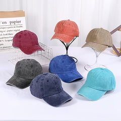 Soft Washed Retro Baseball Cap Vintage Style Denim Sun Hat