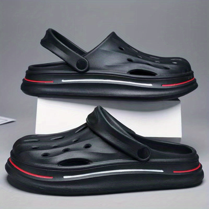 Men's Platform Clogs Closed Toe Sandals Soft Sole Walking Shoes