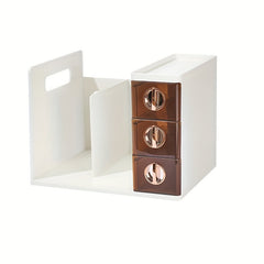 Three-layer Drawer Office Storage Box Desk Desktop Book Stand
