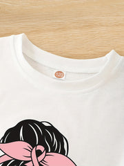 Toddler Girl's Sunglasses Graphic T-shirt & Casual Pants