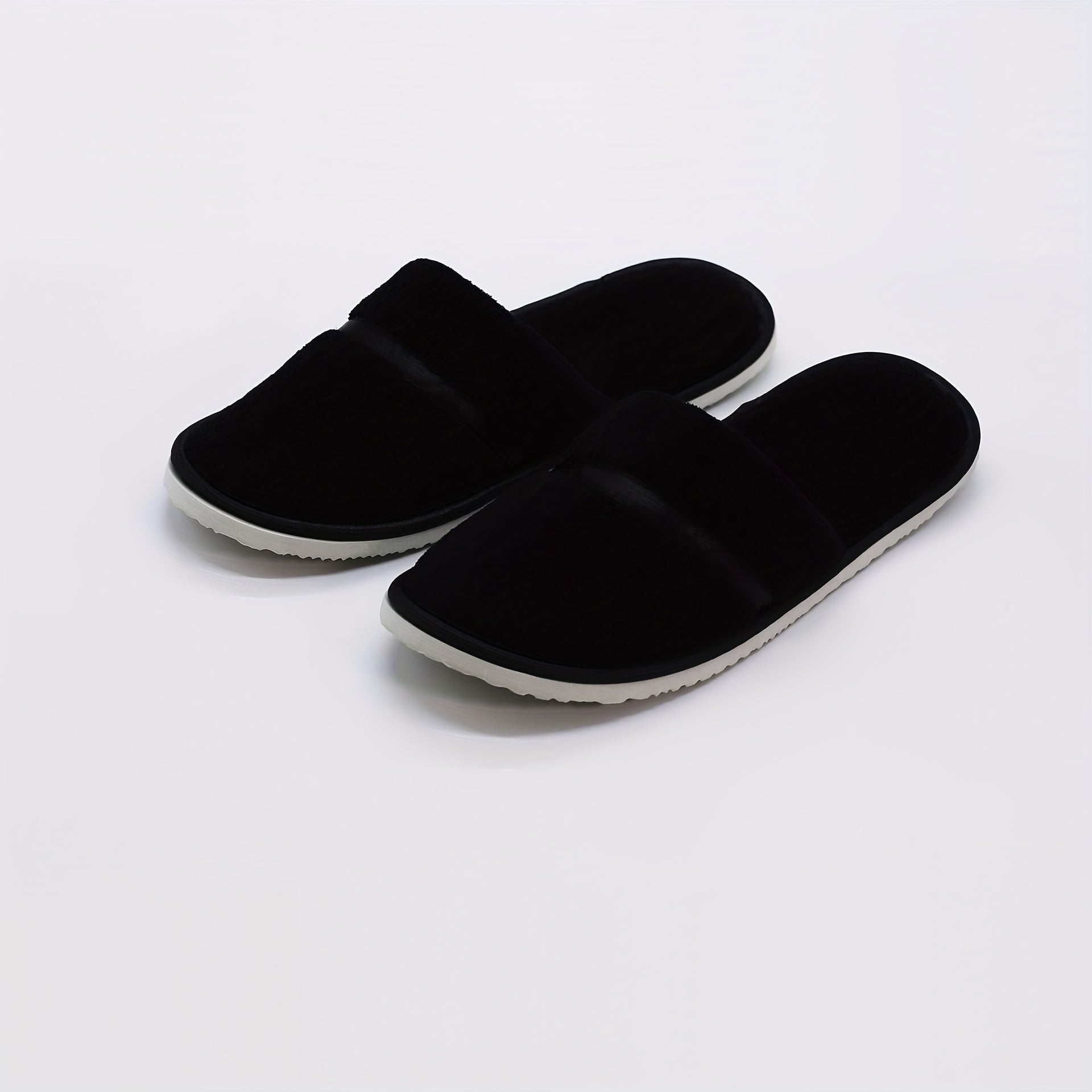 Men's Plush Disposable Spa Slippers Eco friendly Non Slip Home House Shoes