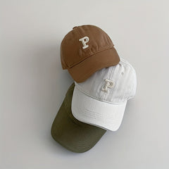 Baby Boys Casual Baseball Cap P Embroidery Sun Protection Cap