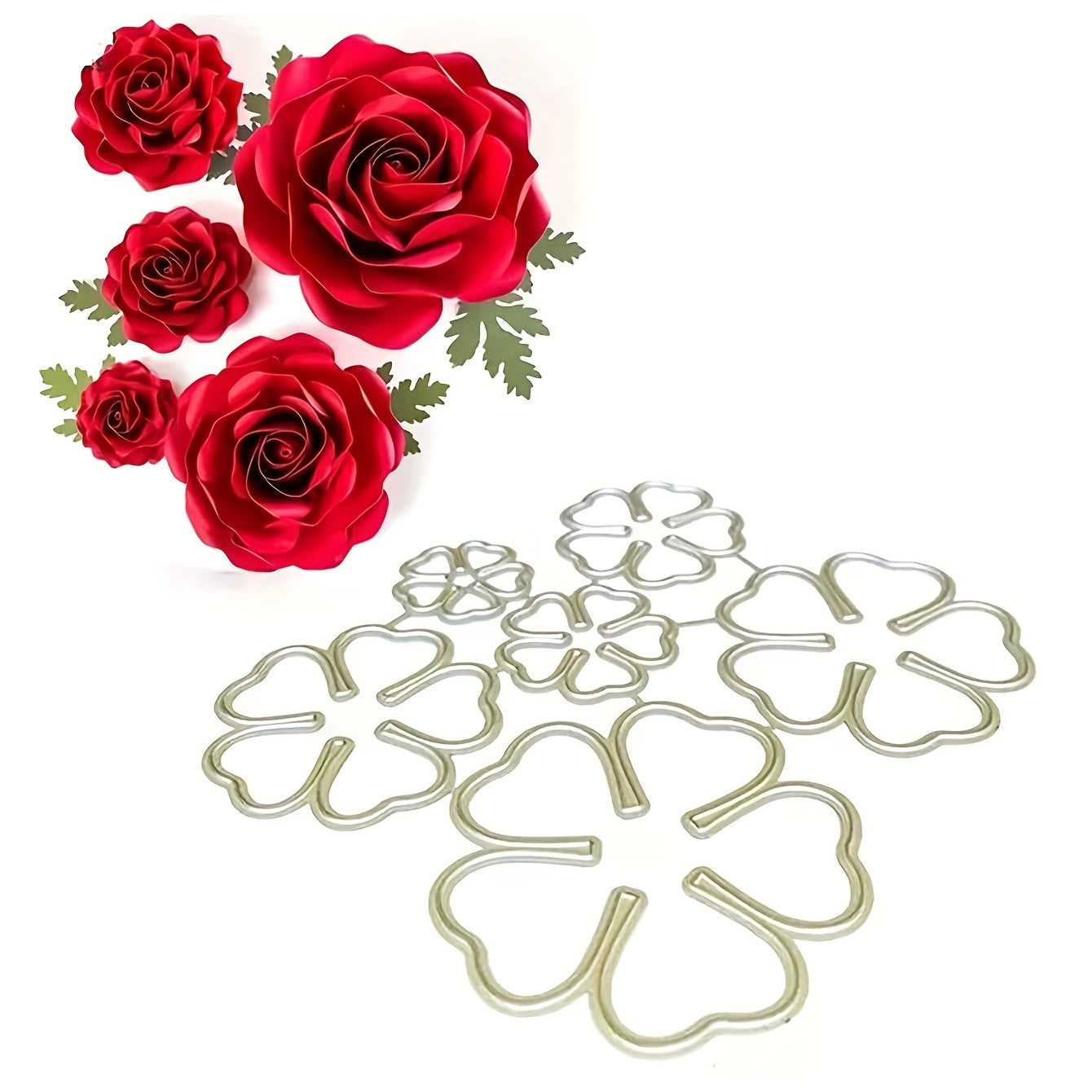 1pc Flower Die Cuts Rose Cutting Die Stencil For Crafts