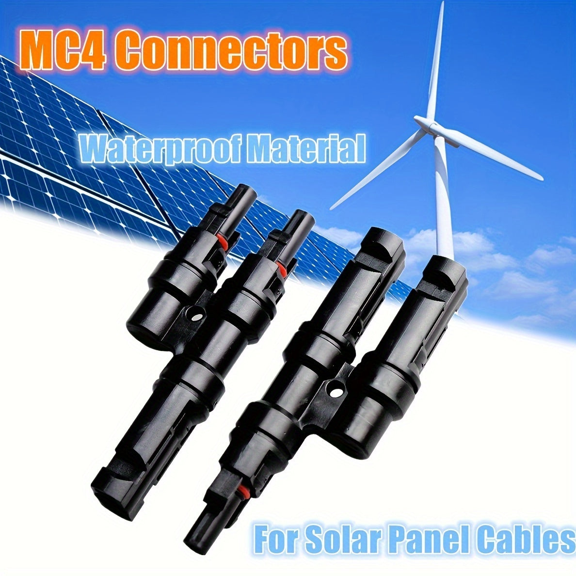 MC4 Solar Connectors T Branch Adapter Cable Plug Kit