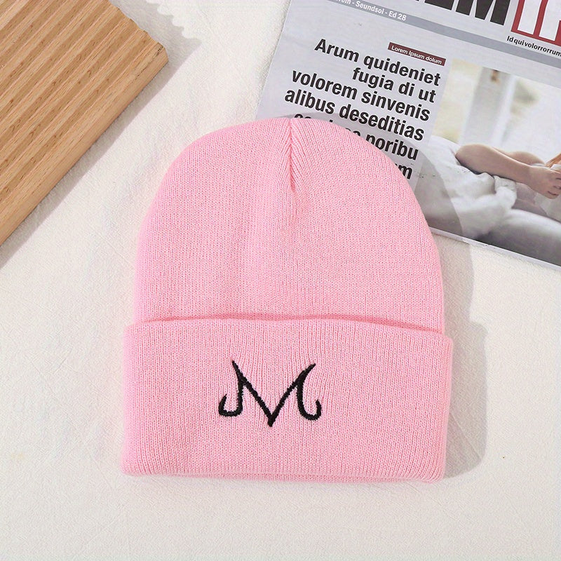 Embroidery Knitted Hat Men Women Cycling Ski Cap