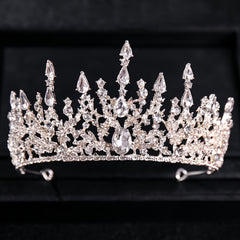 Purple Vintage Rhinestone Bridal Crown Tiara Wedding Headpiece