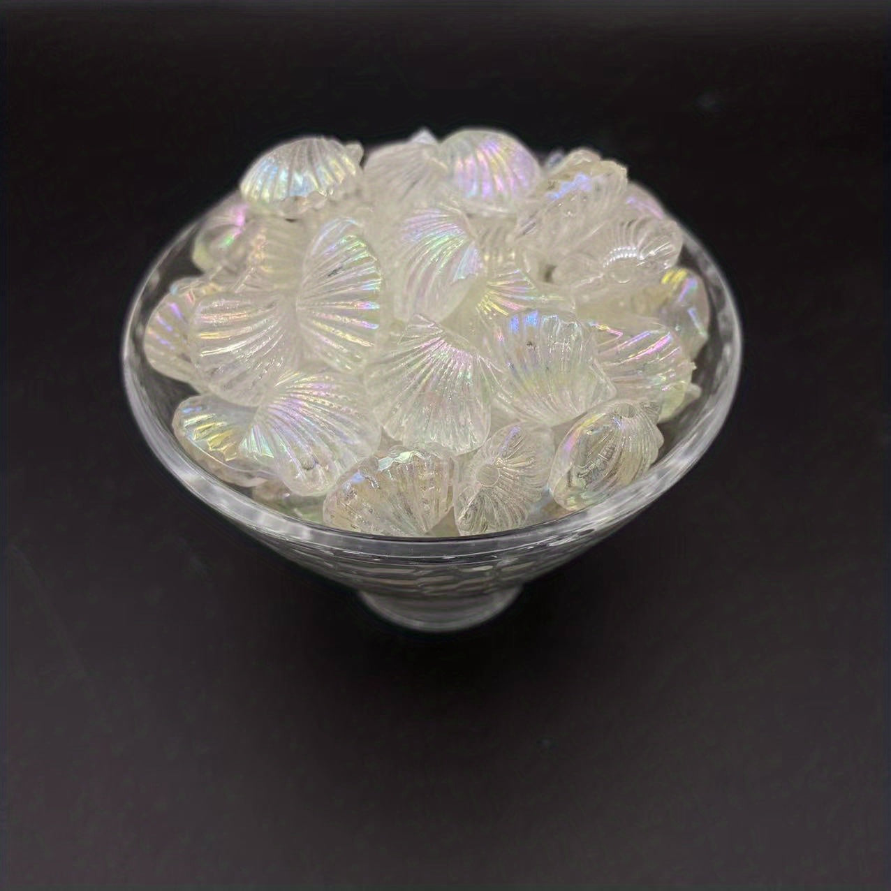 35pcs Transparent Colored Shell Beads Bulk for DIY Bracelets Necklaces