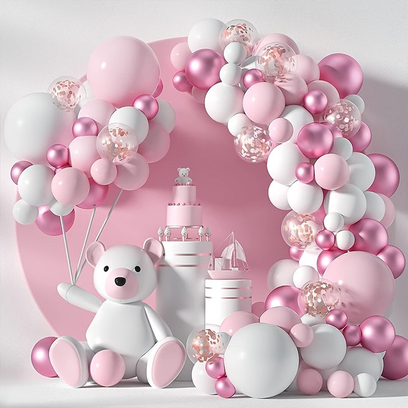 147pcs Pink Balloon Chain Set for Girls Party Wedding Decoration