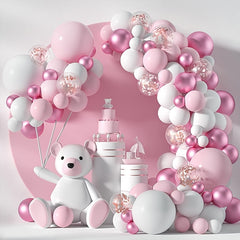 147pcs Pink Balloon Chain Set for Girls Party Wedding Decoration