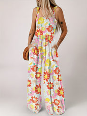 Solid Wide Leg Jumpsuit Sleeveless for Spring & Summer