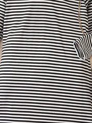 Girls' Long Sleeve Striped Mock Neck Dress
