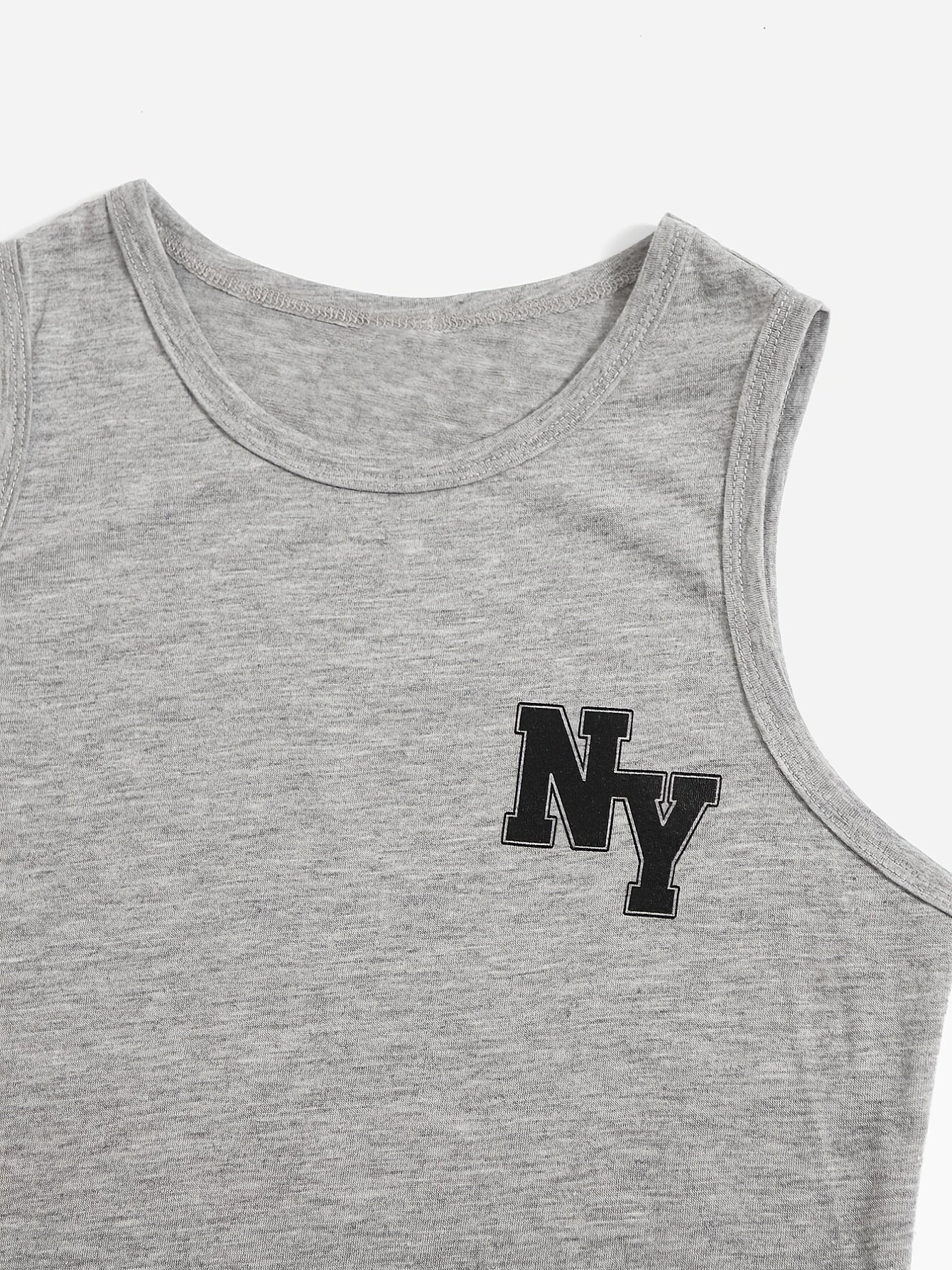 Boys NY Letter Graphic Tank Top & Shorts Set Kids Summer Clothes