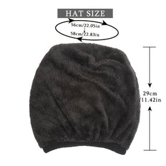 Argyle Knit Fleece Beanie Hat Soft Winter Hat Warm Skull Cap Unisex