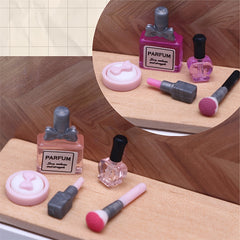 Dollhouse Mini Makeup Set Lipstick Perfume Powder Brushes DIY Mini Home Scenes