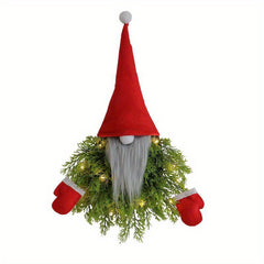 Faceless Old Man Christmas Wreath Door Hanging