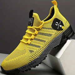 Men's Mesh Striped Basketball Shoes High Top Casual Sports Shoes