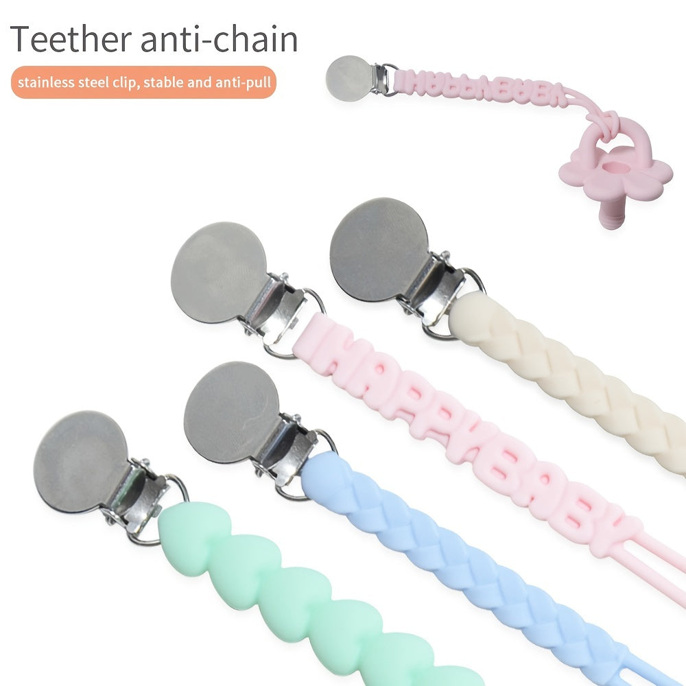 Silicone Pacifier Clips & Strap Clips for Boys & Girls