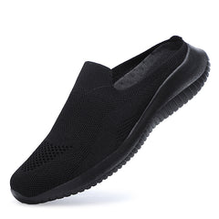 Breathable Anti Slip Knitted Running Shoes Lightweight Backless Slip On Slippers
