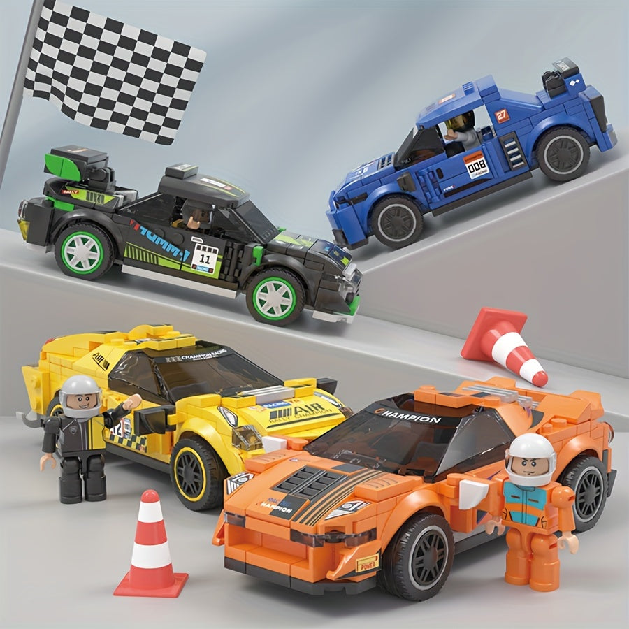 Building Blocks Racing Models Interior Decorations Christmas