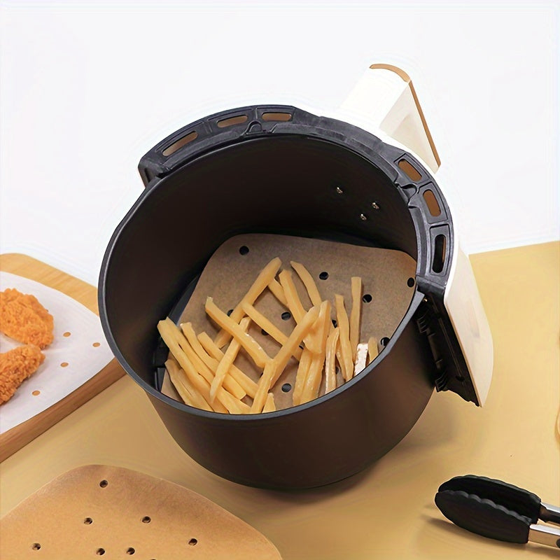 50pcs Silicone Paper Baking Paper Square Air Fryer Absorbing Paper
