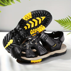 Men's Outdoor Draw String Sandals Hook & Loop Closure Shoes