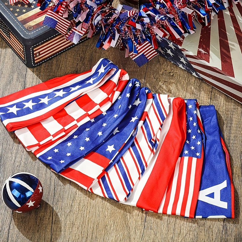 2pcs American Flag Independence Headband Elastic Sports Sweat Hair Accessories