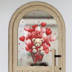 Rose Love Balloon Bear Wall Stickers Romantic Decor