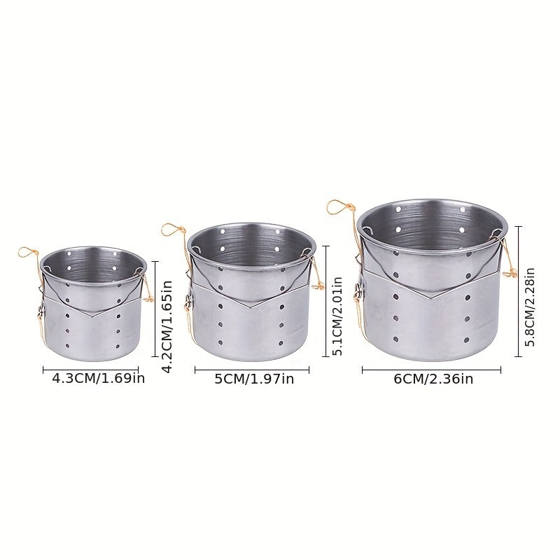 Stainless Steel Bait Cage Cup Sinking Feeder Fishing Accessory