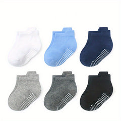 6 Pairs Girls Anti Skid Floor Socks Breathable Comfortable Ankle Socks