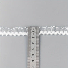 10 Yards Flower Embroidery Lace With Lotus Leaf Edge 15mm Lace Trim