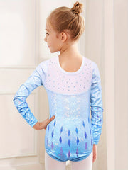 Kids Slim Long Sleeve Dance Suit for Gymnastics Practice
