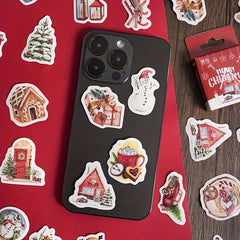 46pcs Christmas Theme Stickers for DIY Hand Account Decoration
